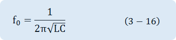 f_0=1/(2π√LC)